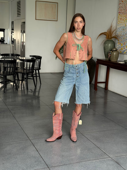 Vest Suede / Dusty pink