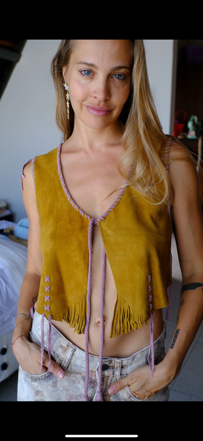 Vest Suede / Mustard